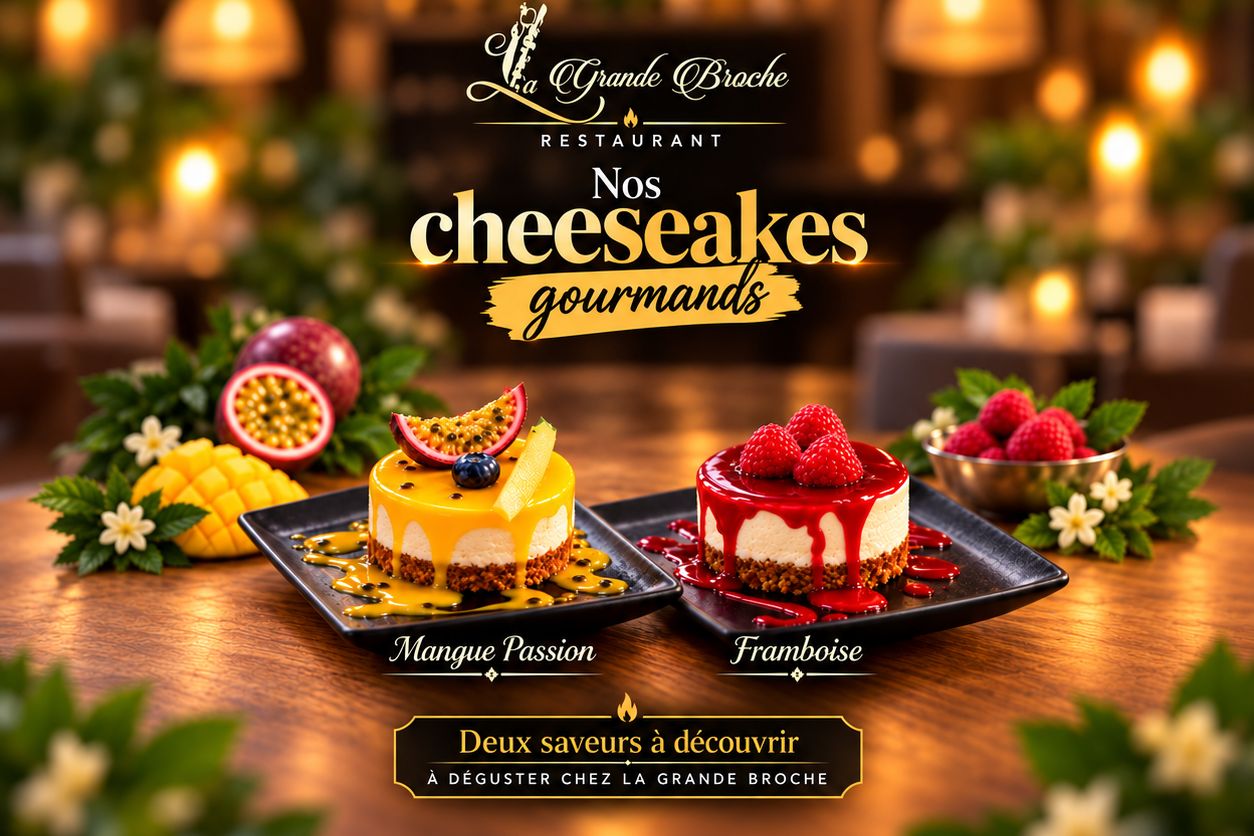 Nos cheesecakes gourmands : Mangue Passion & Framboise